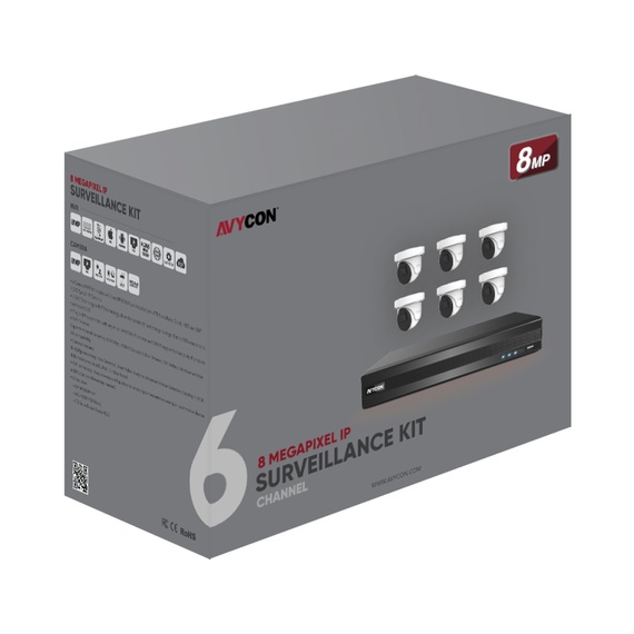 Buy 8MP HD NVR and Turret Cameras 6 with Plug and Play