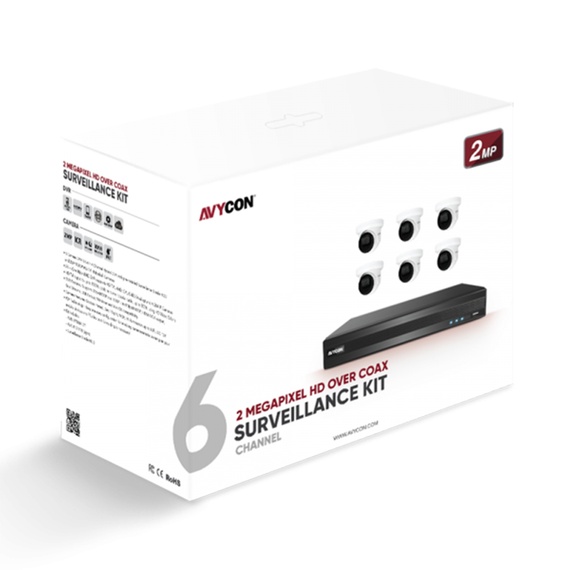 Buy 2MP HD DVR and Turret Cameras 6 with Power Supply Online - ALT Direct Alarm and Video Surveillance