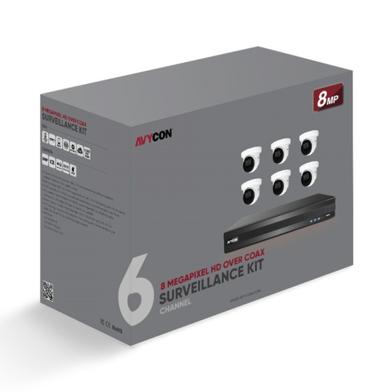 Buy 8MP HD DVR and Turret Cameras 6 with Power Supply Online - ALT Direct Alarm and Video Surveillance